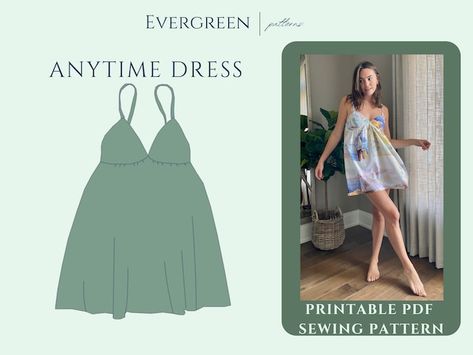 EvergreenPatterns - Etsy Canada Sewing Projects Clothes, Diy Clothes Design, Make Your Own Clothes, Sewing Design, Diy Sewing Clothes, Clothes Sewing Patterns, Fashion Sewing Pattern, How To Make Clothes, Dress Sewing Pattern