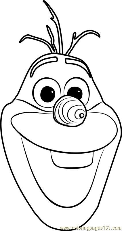 Olaf Face Coloring Page for Kids - Free Frozen Printable Coloring Pages Online for Kids - ColoringPages101.com Olaf Face, Olaf Craft, Sven Frozen, Face Coloring, Frozen Printables, Frozen Crafts, Olaf Snowman, Frozen Coloring Pages, Funny Vinyl Decals