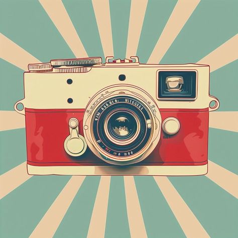 Vintage Cameras V - Karen Pridgen Vintage Cameras Art, Retro Pop Art, Camera Art, Pop Art Illustration, Sign Writing, Retro Camera, Creative Storage, Retro Pop, Vintage Cameras