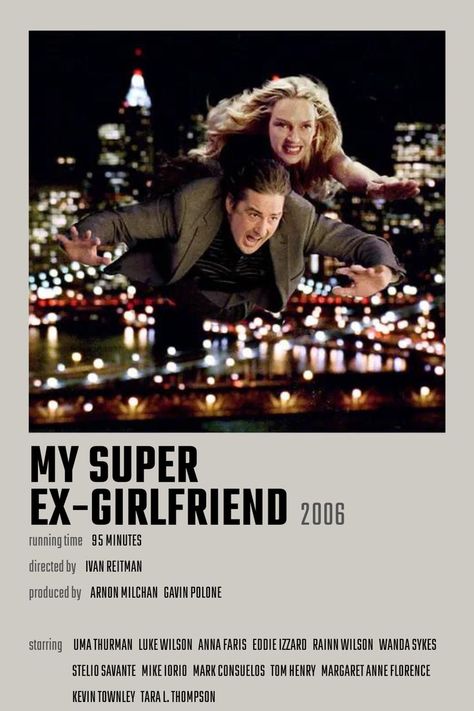 My Super Ex-Girlfriend Movie Poster Rainn Wilson, Mark Consuelos, Eddie Izzard, Anna Faris, Uma Thurman, Movies Showing, Movie Poster, Tv Series, Hollywood