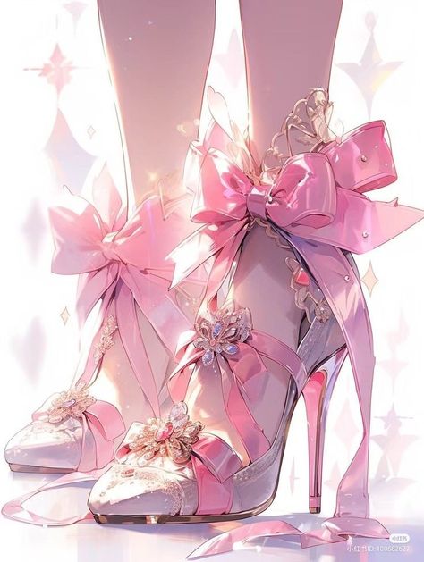 Fashion Illustration Shoes, Shoe Drawing, Vestidos Anime, Magic Shoes, Fairy Shoes, Anime Jewelry, Fashion Drawing Dresses, Anime Accessories, Dress Design Sketches