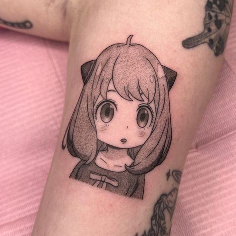 Benja on Instagram: "Adorable 💖 Anya #spyxfamily Nottingham bookings are open for November! Dm to book At @goodtattoostudio" Anya Spyxfamily, Ma Tattoo, Nerd Tattoo, Anime Tattoo, Family Tattoos, Anime Tattoos, Nottingham, Cute Tattoos, Body Art Tattoos