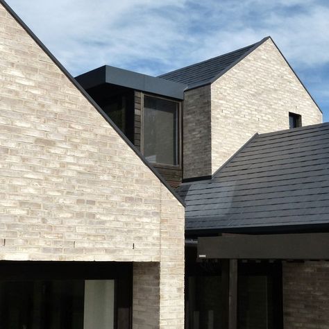 Brick Gable Detail, Bagged Brick Exterior, Gable Detail, Chamberlain Architects, Bagged Brick, Maleny Manor, Farm Style House, Modern Barn House, Brick Exterior