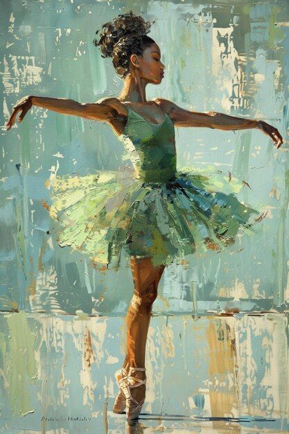 Photo an abstract painting of a young at... | Premium Photo #Freepik #photo Abstract Ballerina, Ballerina Picture, Ballerina Painting, Painting Of A Woman, Painting Templates, Logo Psd, Image Icon, Linen Canvas, Card Banner