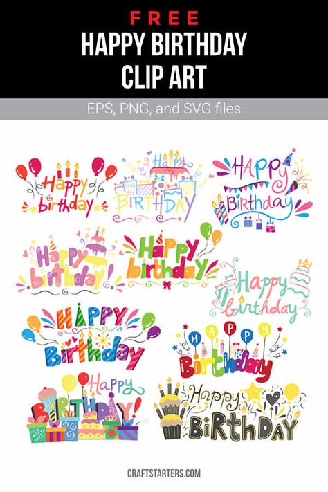 Free Birthday Images, Happy Birthday Word Art, Birthday Clip Art Free, Weather Background, Free Birthday Clipart, Happy Birthday Clipart, Flowers Happy Birthday, Aesthetic Clipart, Birthday Clip Art