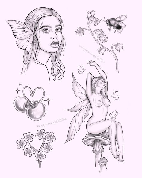 New flash *.🧚‍♀️𓍢ִ໋🌷͙֒🧺.* Non repeatable, size adjustable, non customisable 🫶🏼 dm to claim!! 💌💌 Based at @outpost_tattoo 💗 #flashtattoo #tattooideas #tattooinspiration #femaletattooartist #southamptontattoo Fairy Design Tattoo, Forest Fairy Tattoo Designs, Fairy On Mushroom Tattoo, Fairy Tattoo Designs Vintage, Fairy Garden Tattoo, Faerie Tattoo, Forest Tattoo, Garden Tattoos, Fairy Tattoo Designs