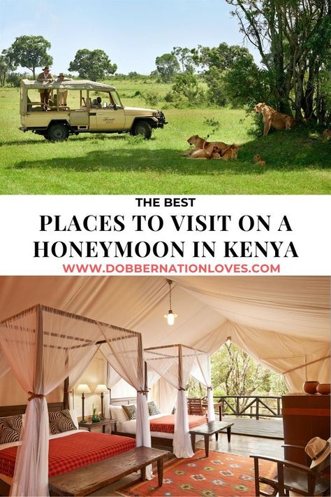 Looking to book a honeymoon in Africa? If you're planning a romantic trip to Kenya, there are plenty of things to do, from a nature safari to culture experiences in Nairobi. Our honeymoon guide features the best destinations in Kenya and offers tips on how to book a memorable African itinerary. Stay at chic city hotels or luxury tented camps with wildlife. #KenyanHoneymoon #HoneymooninAfrica #HoneymoonDestinations #AfricaHoneymoonHotels #KenyaTravel Honeymoon In Africa, Africa Honeymoon, Greece Honeymoon, Bali Honeymoon, Honeymoon Pictures, Italy Honeymoon, Kenya Travel, Honeymoon Places, Best Honeymoon Destinations