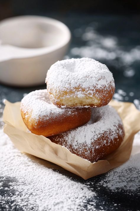 Vanilla French Beignets New Orleans Dessert Recipes, French Beignets, Beignet Recipe, French Creole, French Pastry, Fried Dough, Sweet Drinks, French Pastries, Home Baking