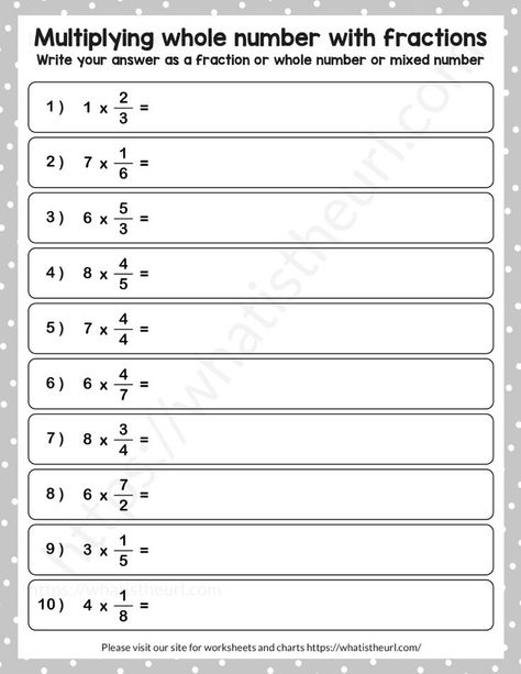 This workseet contains multiplication of whole numbers with fractions.  The answer sheet is not only filled with answers but also with necessary steps.Please download the PDF Multiplying whole number with fractions – 1 Multiplication Of Integers, Multiplying Fractions By Whole Numbers, Multiplication Fractions, Multiplying Fractions Worksheets, Multiplication Practice Worksheets, Mixed Fractions, Fractions Multiplication, Integers Worksheet, Matter Worksheets