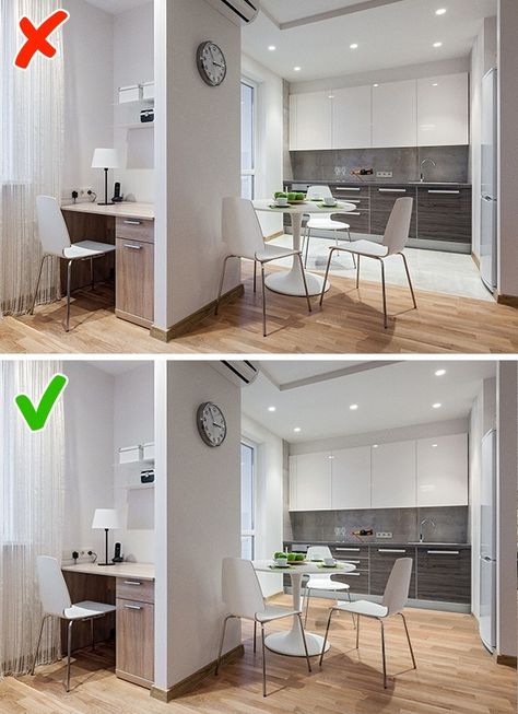 10 Space-Saving Ideas That Can Transform Your Small Apartment Interior Design Kitchen Contemporary, Modern Apartment Interior, Small Apartment Kitchen, Small Apartment Interior, Small Apartment Design, Geek Decor, Small Apartment Decorating, Kitchen Room Design, Studio Apartment Decorating