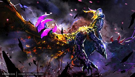 Chaotic Gore Magala by Aeflus on DeviantArt Chaotic Gore Magala, Monster Hunter World Wallpaper, Gore Magala, Monster Hunter Series, Monster Hunter Art, Fantasy Demon, Sell Art Prints, Beast Creature, Monster Hunter World