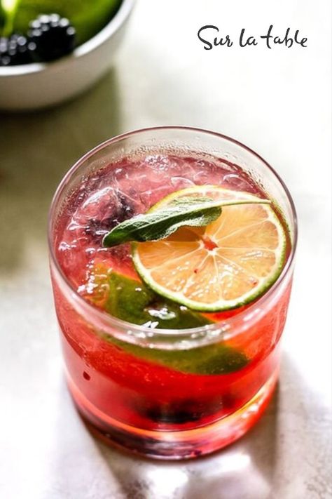 For your patio drinking needs: Blackberry Tequila Sage Smash from @ashcuoco. Blackberry Sage Cocktail, Slainte Mhath, Online Cooking Classes, Tequila Drinks, Gluten Free Treats, Gf Recipes, Cooking Essentials, Chef Recipes, Cocktail Drinks