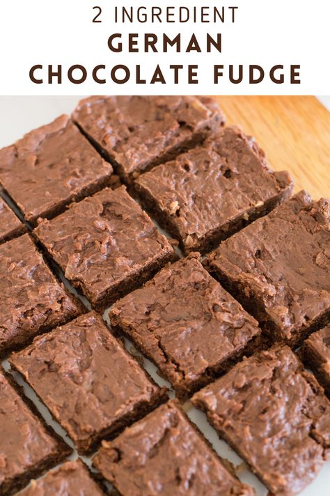 Easy German Chocolate Fudge - An Alli Event German Chocolate Fudge Recipe, 2 Ingredient Peanut Butter Fudge Recipe, German Chocolate Fudge, German Chocolate Frosting, Recipes Deserts, 2 Ingredient Fudge, Homemade Fudge Recipes, Peanut Butter Fudge Recipe, Chocolate Peanut Butter Fudge