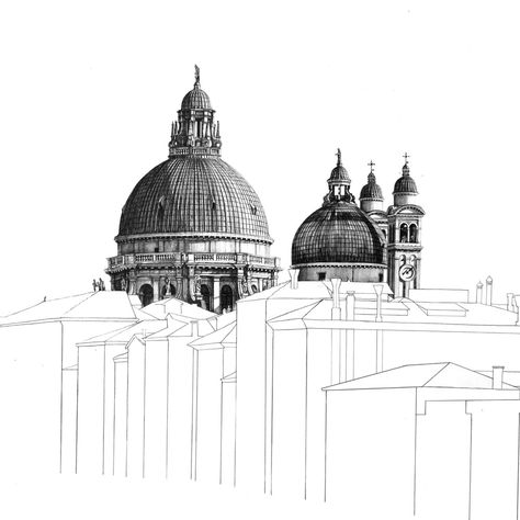 Duomo Milan, Biro Art, Venice Print, Duomo Florence, Italy Art Print, Art Alevel, City Sketch, Architectural Sketch, Architectural Prints