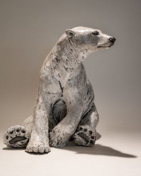 Animal Sculpture Sale - Nick Mackman Animal Sculpture Wolf Sculpture, Sculpture Exhibition, Bear Statue, Soapstone Carving, Clay Works, Pottery Animals, Bear Sculptures, Sculptures Céramiques, Bear Carving