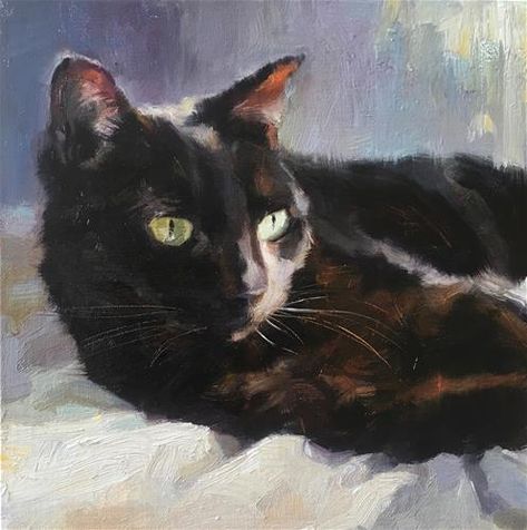 Daily Paintworks - "Blackcat26" - Original Fine Art for Sale - © Katya Minkina Black Cat Painting, Pet Artist, Diy Cats, Black Cat Art, A Black Cat, Cat Artwork, Halloween Painting, Watercolor Cat, Cat Portraits