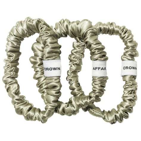 The Scrunchie No. 001 Set - Crown Affair | Sephora Bridal Shower Games Prizes, Crown Affair, Bridal Shower Wine, Trendy Water Bottles, Spring Nail Trends, Spring Nail Colors, Metallic Nails, Hair Towel, Silk Hair