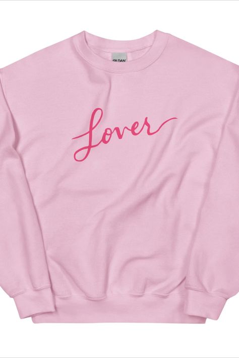 This "Lover" Sweatshirt Top is perfect for any Swiftie! Design inspired by the Lover Album. Visit my Etsy shop for more Eras Tour outfits! A pre-shrunk, classic fit sweater that's made with air-jet spun yarn for a soft feel and reduced pilling. Eras Tour Outfits, Taylor Swift Birthday Party Ideas, Lover Album, Taylor Swift Birthday, Tour Outfits, Lover Sweatshirt, The Lover, Shirt Design Inspiration, Fitted Sweater