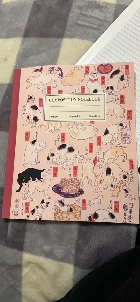 Composition Notebook College Ruled: Japanese Cats Vintage Illustration | Cute Kawaii Aesthetic Journal For Girls, Teens, Women Cute Kawaii Aesthetic, Japanese Cats, Japanese Student, Japanese Notebook, Learning Japanese, Aesthetic Journal, Illustration Cute, Face Exercises, Japanese Cat