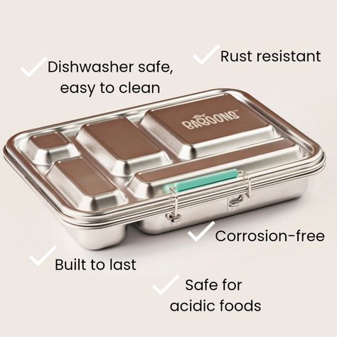 Not All Steel Is Good !!Always look for 304 or 316 stainless steel for food safety. When it comes to food safety choosing a good quality stainless steel lunch box for kids matters.At Baboons we take extra care in providing quality products. Shop our SS304 stainless steel bento box at www.baboons.in or click the link in bio 🔗 #stainlesssteelbentobox #baboonsbento #ss304 #premiumquality #foodsafety #bentobox #kidslunchbox #materialmatters #foodsafematerials Stainless Steel Bento Box, Lunch Box For Kids, Steel Lunch Box, Acidic Foods, Stainless Steel Lunch Box, Baboon, Kids Lunchbox, Food Safety, Bento Box