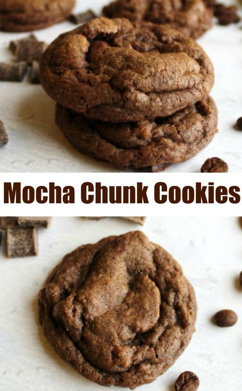 Mocha Chocolate Chip Cookies, Coffee Cookies Recipe, Ball Cookies, Chocolate Marshmallow Cookies, Mocha Cookies, Vegan Granola, Chocolate And Coffee, Toffee Cookies, Mocha Chocolate