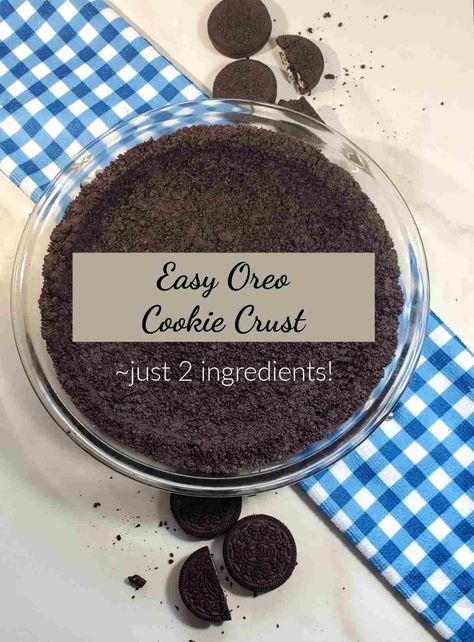 This chocolate cheesecake crust is full of Oreo flavor and super easy to prepare. It needs just two ingredients and can be made very quickly. Fill it with your favorite no baking filling. It is sure to become a family favorite. Get the recipe on Recipes Just 4U. Crust For Cheesecake, Cheesecake Base Recipe, Oreo Crust Recipe, Cookie Crust Recipe, Oreo Pie Crust, Oreo Dirt, Mint Cheesecake, Oreo Pie, Super Cookies