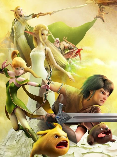 Anime Beautiful Scenery, Dragon Nest 2, Throne Of Elves, Underrated Movies, Dragon Nest Warrior, Floral Print Wallpaper, Cute Disney Characters, Dragon Nest, Disney Games