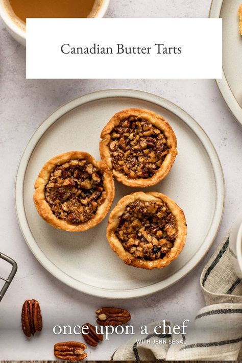 Canadian Butter Tarts Butter Tart Pie, Best Butter Tart Recipe, Butter Tart Recipe, Butter Tarts Recipe, Canadian Butter Tarts, Butter Tart, Pecan Desserts, Once Upon A Chef, Butter Tarts