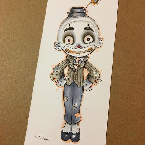 Chris Uminga, Scary Clowns, Art Inspiration, Pen, Humanoid Sketch, Tattoos, On Instagram, Instagram, Art