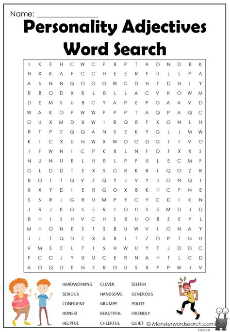 nice Personality Adjectives Word Search Adjectives Word Search, Word Search Books, Personality Adjectives Worksheets, Personality Words, Adjectives To Describe People, Personality Adjectives, Adjective Words, Adjectives Activities, Word Search Puzzles Printables