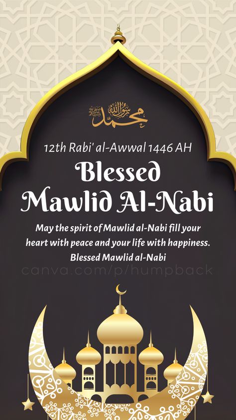 Celebrate Mawlid Al-Nabi with our thoughtful and inspiring designs. Perfect for social media posts, posters, or event decorations that honor the birth of the Prophet Muhammad. Click to view and download now! #MawlidAlNabi, #ProphetMuhammad, #IslamicCelebration, #IslamicDesign, #IslamicArt, #ProphetsBirthday, #PeaceAndKindness, #ReligiousDesign, #InspirationalDesign, #CanvaDesign, #MawlidCelebration Mawlid Al Nabi Design, Eid Miladun Nabi, Islamic Months Name, Islamic Celebrations, Milad Un Nabi, Iphone Wallpaper Lights, Celebration Around The World, Latest Henna Designs, Nabi Muhammad