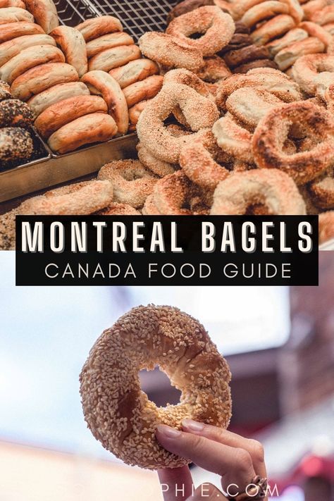 Best Bagels In Montreal, Montreal Bagels, Types Of Bagels, Canada Food Guide, Bagel Bakery, New York Bagel, Best Bagels, Canada Food, Bagel Cream Cheese