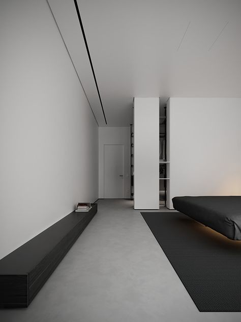 Modern Minimal Interior, Black Bedroom Design, Corridor Design, Interior Design Concepts, Interior D, Modern Hotel, Minimalist Room, Minimalism Interior, Minimalist Interior