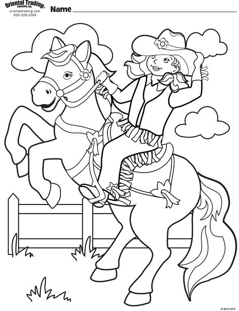 Cowgirl Coloring Page Cowgirl Coloring Pages, Cow Coloring Pages, Wild West Theme, Paw Patrol Coloring Pages, Wilde Westen, Horse Coloring Pages, Cowgirl And Horse, Theme Color, Horse Coloring