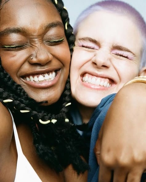 Diversity Campaign Ideas, Gen Z Editorial, Hair Campaign Photography, Gen Z Photography, Gen Z Skincare, Diversity Photoshoot, Cajsa Wessberg, Skin Campaign, Laughing Aesthetic