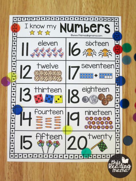 Printable 11-20 Number Chart - This Reading Mama 1-20 Number Chart For Preschool, Learning Numbers 11-20, How To Teach Numbers 11-20, 11 To 20 Number Names, Numbers 11 20 Kindergarten, Number Names 11 To 20 Worksheet, Number Chart 1-20, Number Names Chart For Kindergarten, 1 To 20 Number Names Worksheet