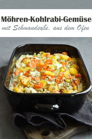 Kohlrabi-Möhren-Ofengemüse. Mit Schmand. - mix dich glücklich - Thermomix-Rezepte für Food & Non Food (Essen, Kosmetik, Putzmittel etc.) Carrots In Oven, Oven Vegetables, Roasted Vegetables Oven, Healthy Lunch Meal Prep, Herb Cheese, Home Theaters, Stuffed Pepper Soup, Easy Vegetarian, Roasted Vegetables