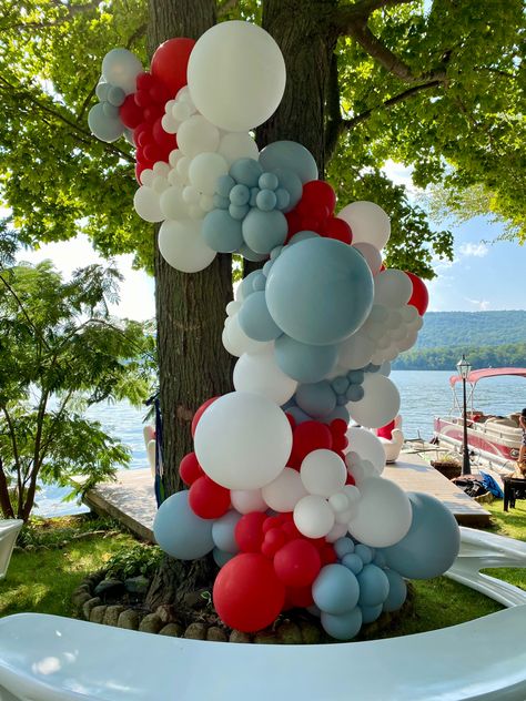 1st Birthday Party For Girls, Outdoor Birthday, Birthday Balloon Decorations, July Birthday, Farm Party, 4th Of July Decorations, Balloon Art, Balloon Garland, Animal Party