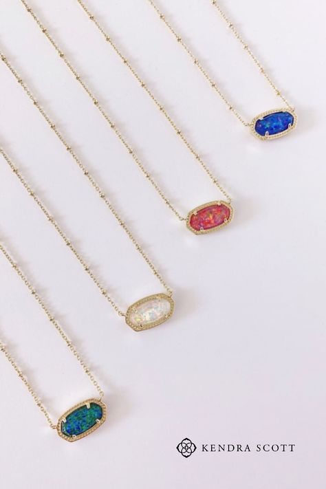 Kendra Scott Necklace Opal, Necklaces Opal, Kendra Scott Color Bar, Necklace 2022, Opal Necklaces, Simple Choker Necklace, Jewelry Kendra Scott, Fashion Girly, Glam Jewelry