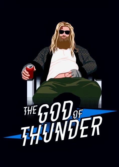 Thor - The God of Thunder, Avengers: End Game Kapten Marvel, Avengers End Game, Thor Wallpaper, God Of Thunder, End Game, Poster Wallpaper, Marvel Artwork, Avengers Wallpaper, Mcu Marvel