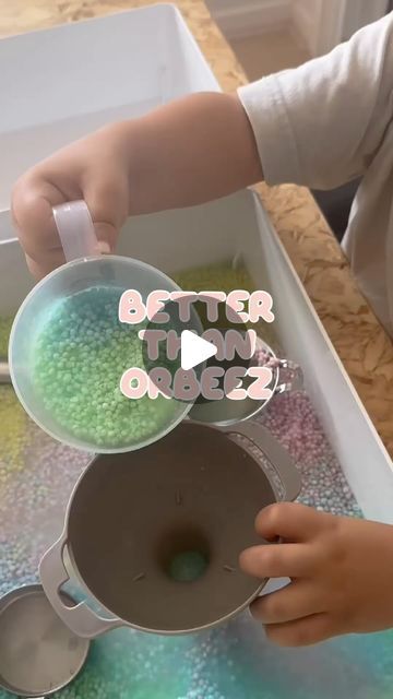 CU @ PLAYTIME on Instagram: "Orbeez are fun, but to keep our littles safe let’s swap them out for tapioca pearls! 

In this video, I randomly divided a box of tapioca pearls into four bowls, covered them with water and added food colouring! They sat for an hour to absorb most of the water, before I popped them into a tray to use as a sensory base! 

Let me know if you give this a try! 🤩

.
.
.
.
#SensoryPlay
#DIYsensory
#PlaygroupFun
#KidsCrafts
#MessyPlay
#CreativeKids
#ToddlerActivities
#SensoryBins
#MontessoriPlay
#PlayBasedLearning
#EarlyYearsPlay
#ParentingHacks
#LearningThroughPlay
#ChildhoodUnplugged
#HandsOnLearning" Tapioca Pearls Sensory Play, Playbased Learning, Tapioca Pearls, Food Colouring, Messy Play, Sensory Bins, Learning Through Play, Sensory Play, Creative Kids