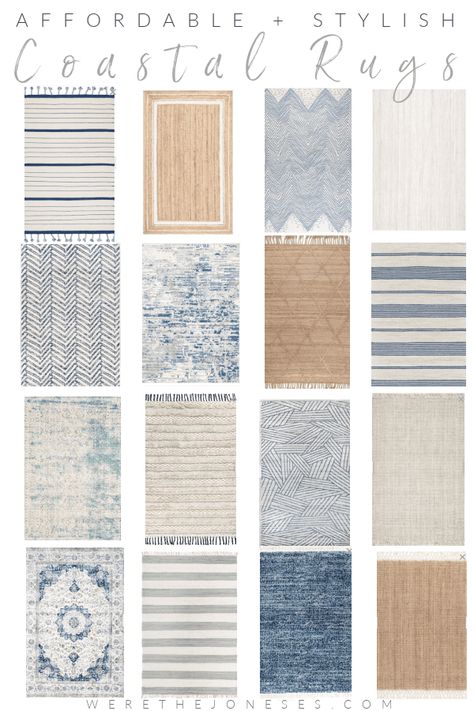 Affordable blue and white rugs for a transitional, coastal, cottage, or modern home. Find your perfect area rug for your living room, bedroom, kitchen and entryway. Coastal Living Room Rugs, Farmhouse Style Rugs, Coastal Style Furniture, Coastal Farmhouse Style, Blue And White Living Room, Beach House Rug, Blue And White Rug, Coastal Dining Room, Cottage Rugs