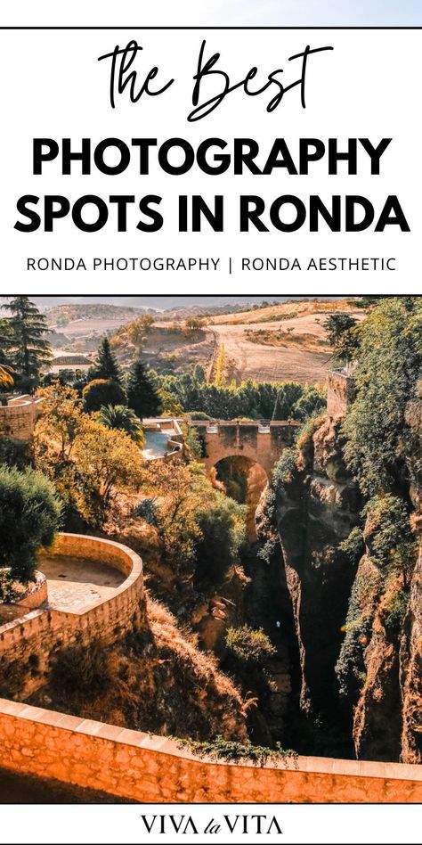 Ronda, Spain is a photographer’s dream. Visit Puente Nuevo, Casa Don Bosco, and Old Town for unforgettable Instagram-worthy shots. These photography locations blend the Ronda and southern Spain aesthetic, making them must-visit spots. Perfect for capturing the beauty of Andalusia and adding beautiful places to travel to your list. Pin this for your next trip! Spain Aesthetics, Andalusia Travel, Ronda Spain, Spain Aesthetic, Spain Itinerary, Famous Bridges, Don Bosco, Ultimate Bucket List, Southern Spain