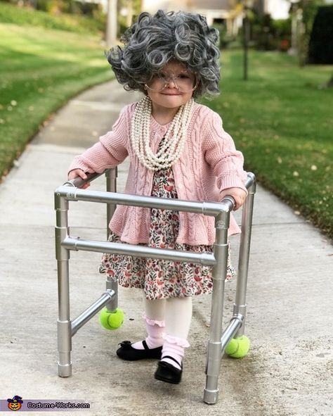 Granny Costume, Sibling Halloween Costumes, Make Your Own Costume, Sibling Costume, Old Lady Costume, Made Costume, Twin Daughters, Halloween Kids Costumes Girls, Diy Costumes Women