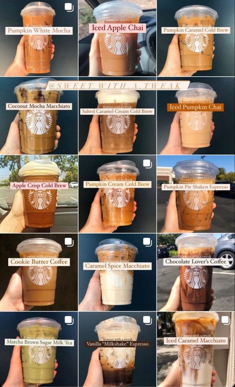 Fast Food Nutrition, Caramel Drinks, Coffee Recepies, Secret Starbucks Recipes, Iced Starbucks Drinks, Iced Drinks Recipes, Starbucks Caramel, Cold Coffee Recipes, Starbucks Coffee Drinks