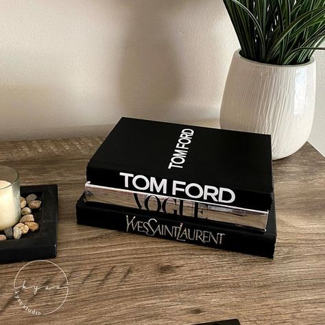 Luxury Stacked Books Home Decor Fashion Designer Decorative | Etsy Book Table Decor, Tom Ford Book, Home Decor Coffee Table, Master Closet Design, Decor Coffee Table, Designer Coffee, Luxury Coffee Table, Book Table, Coffee Table Decor