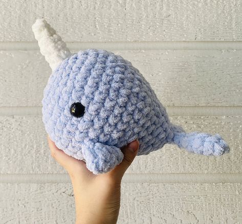 Amigurumi Whale (Free Crochet Pattern + Video Tutorial) — The Mary Jay Crochet Narwhal Pattern, Crochet Narwhal, Crochet Flamingo, Crochet Whale, Fast Crochet, Crochet Tutorial Pattern, Whale Pattern, Crochet Baby Shoes Pattern, Animals Pattern