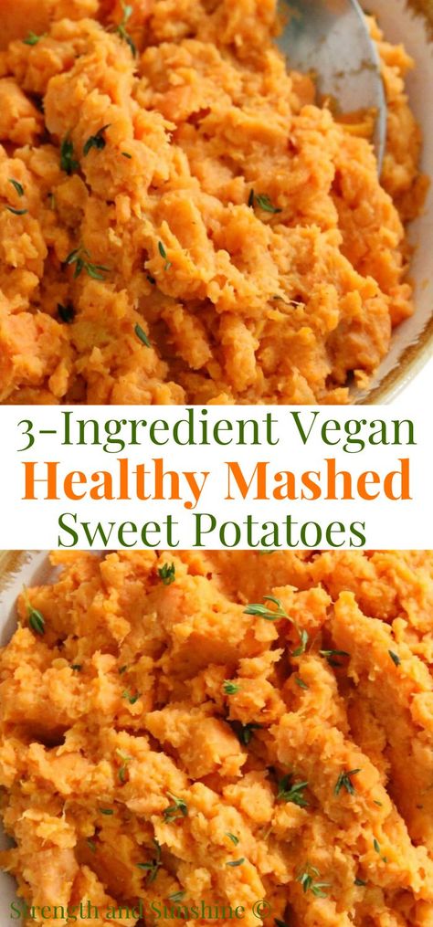 vegan mashed sweet potatoes Healthy Mashed Sweet Potatoes, Vegan Mashed Sweet Potatoes, Mashed Sweet Potatoes Healthy, Mashed Sweet Potatoes Recipe, Thanksgiving Sidedish, Smashed Sweet Potatoes, Sweet Potato Recipes Mashed, Sweet Potato Recipes Healthy, Freeze Sweet Potatoes