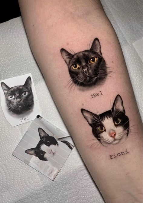 Minimalist Cat Tattoo, Cat Face Tattoos, Cat Portrait Tattoos, Cat Tattoo Ideas, Cat Tattoo Simple, Cat Tattoo Designs, Tatuaje A Color, Small Hand Tattoos, Viking Tattoo Design