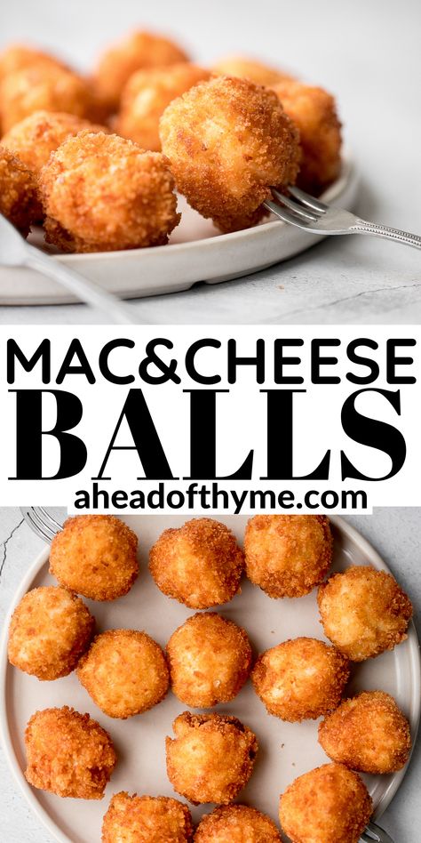 Leftover Mac And Cheese, Mac And Cheese Balls Recipe, Fried Mac And Cheese Balls, Mac And Cheese Balls, Fried Mac N Cheese Balls, Mac N Cheese Balls, Fried Mac And Cheese, Mac And Cheese Bites, Easy To Make Appetizers